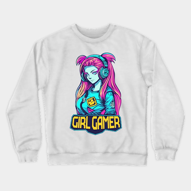 Girl gamer. Crewneck Sweatshirt by art object